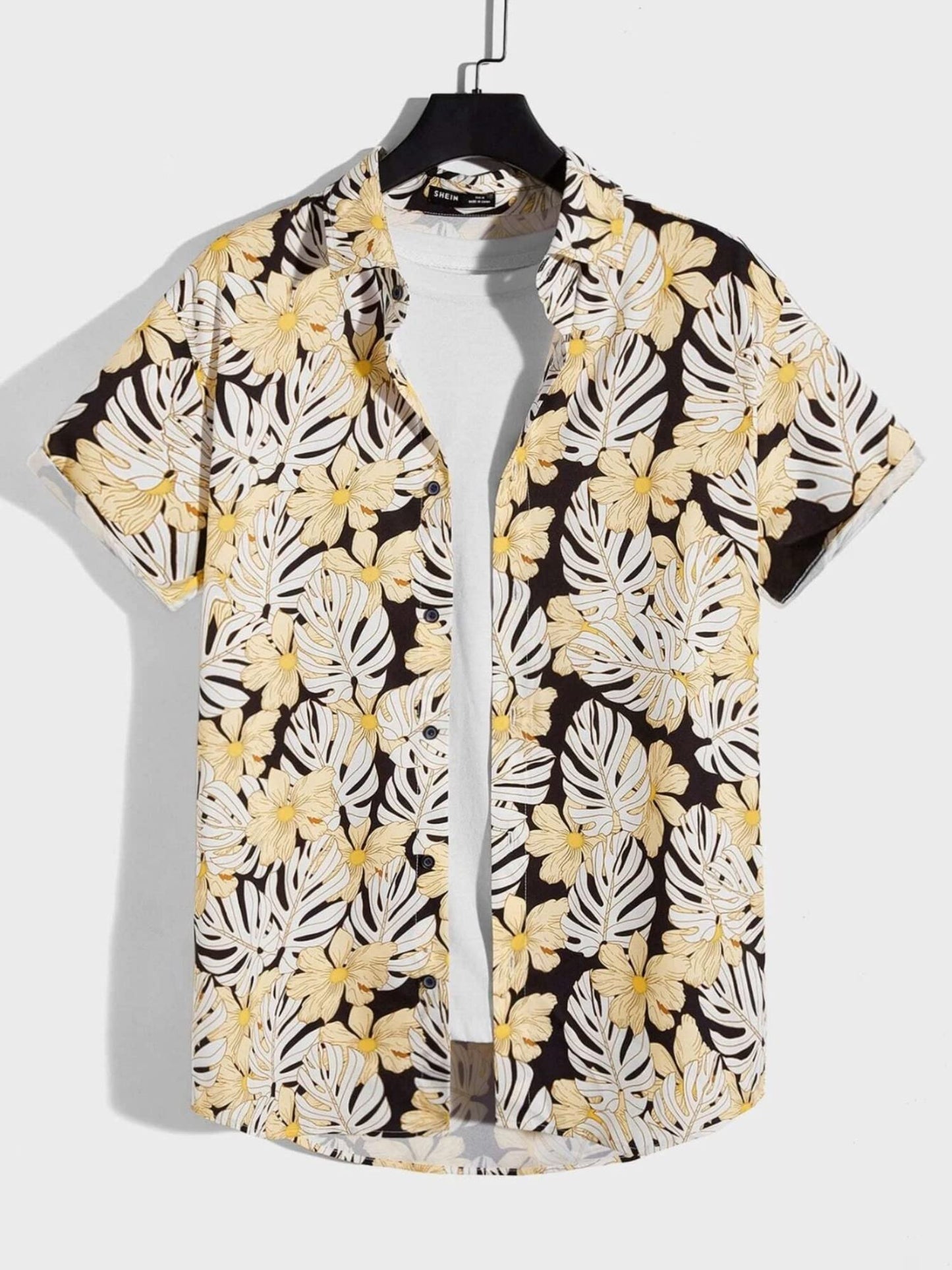 Leriya Fashion Men's Casual Cotton Shirt – Button Down Summer Shirt's for Men | Lightweight Textured Fabric | Perfect for Daily & Weekend Wear White