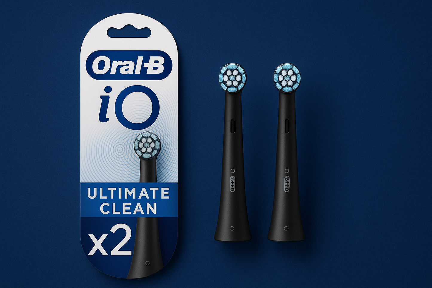 Oral-B iO Black Ultimate Clean Replacement Brush Heads (Pack of 2)