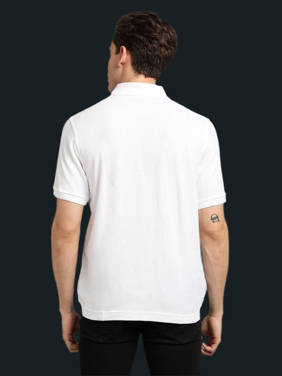 Matte Solid Half Sleeves Men's Polo T-Shirt