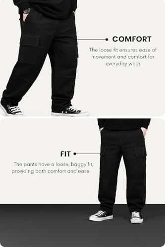 Lymio Men Cargo || Men Cargo Pants Cotton || Casual Cargos Pant (Cargo-46-Grey-L)