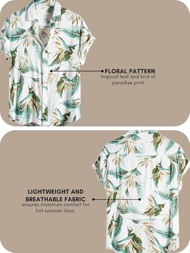 Leriya Fashion Men's Casual Cotton Shirt – Button Down Summer Shirt's for Men | Lightweight Textured Fabric | Perfect for Daily & Weekend Wear White