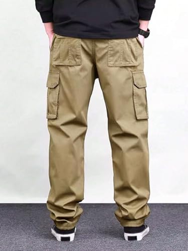 Lymio Men Cargo || Men Cargo Pants Cotton || Casual Cargos Pant (Cargo-46-Grey-L)