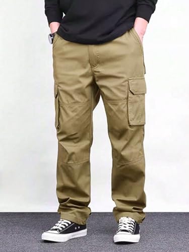 Lymio Men Cargo || Men Cargo Pants Cotton || Casual Cargos Pant (Cargo-46-Grey-L)