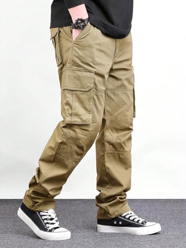 Lymio Men Cargo || Men Cargo Pants Cotton || Casual Cargos Pant (Cargo-46-Grey-L)