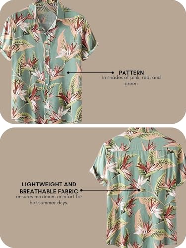 Leriya Fashion Men's Casual Cotton Shirt – Button Down Summer Shirt's for Men | Lightweight Textured Fabric | Perfect for Daily & Weekend Wear White