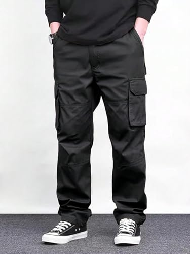 Lymio Men Cargo || Men Cargo Pants Cotton || Casual Cargos Pant (Cargo-46-Grey-L)