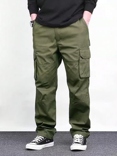 Lymio Men Cargo || Men Cargo Pants Cotton || Casual Cargos Pant (Cargo-46-Grey-L)