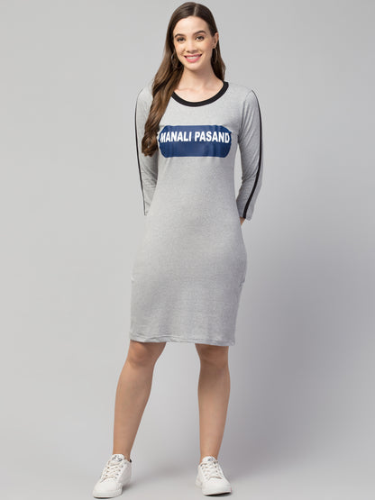 Women’s Cotton Graphic Print T-shirt Short Dress