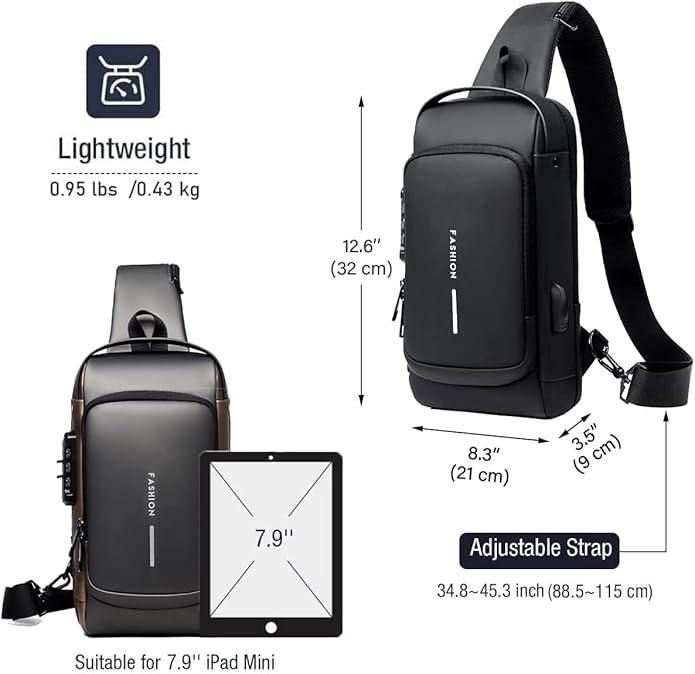 Men’s Premium Leather Sling Bag