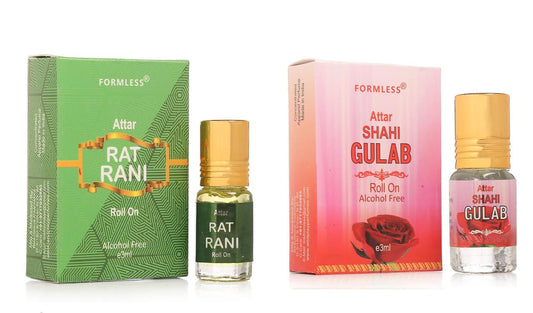 RatRani & Shahi Gulab Premium Attar Combo – 6ml (Pack of 2)