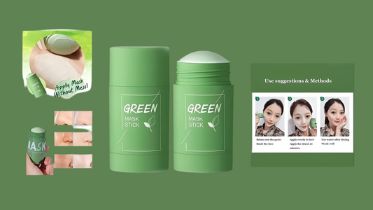 Professional Green Tea Face Mask Clay Sticks – Pack of 2