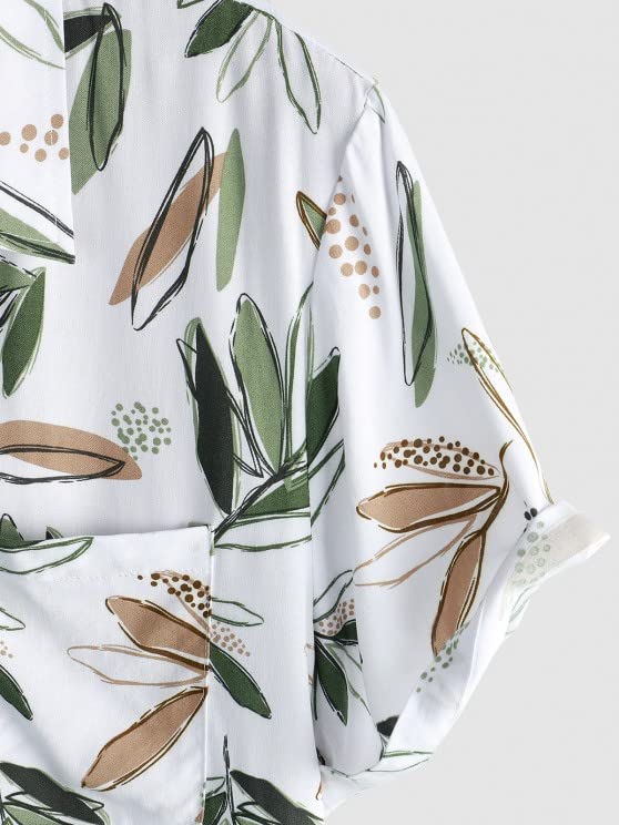 Leriya Fashion Men's Casual Cotton Shirt – Button Down Summer Shirt's for Men | Lightweight Textured Fabric | Perfect for Daily & Weekend Wear White