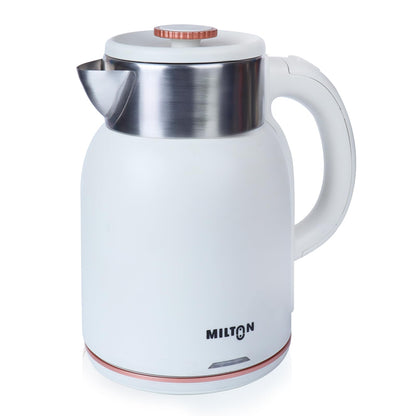 Milton Rapid Electric Kettle 1.8L | 1500 Watts | Stainless Steel Hot Water portable Electric Kettle for Home, Office | Auto Shut-Off with Wide Mouth | Cool-touch Handle and Single-Touch Lid Lock