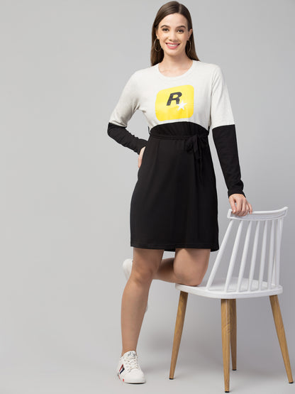 Women’s Cotton Graphic Print T-shirt Short Dress