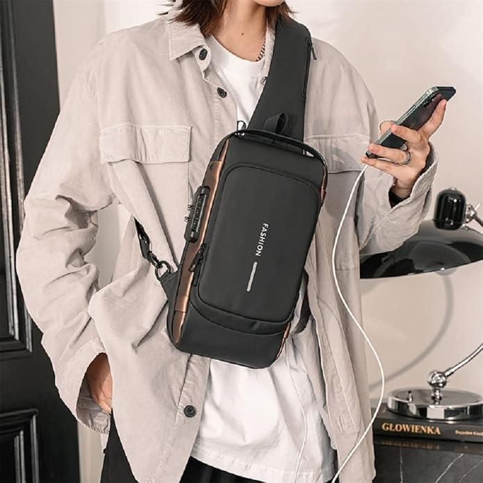 Men’s Premium Leather Sling Bag