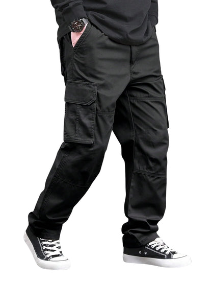 Lymio Men Cargo || Men Cargo Pants Cotton || Casual Cargos Pant (Cargo-46-Grey-L)