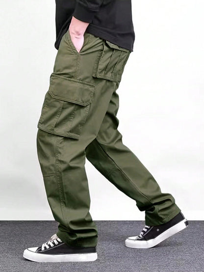 Lymio Men Cargo || Men Cargo Pants Cotton || Casual Cargos Pant (Cargo-46-Grey-L)