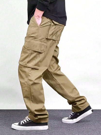 Lymio Men Cargo || Men Cargo Pants Cotton || Casual Cargos Pant (Cargo-46-Grey-L)