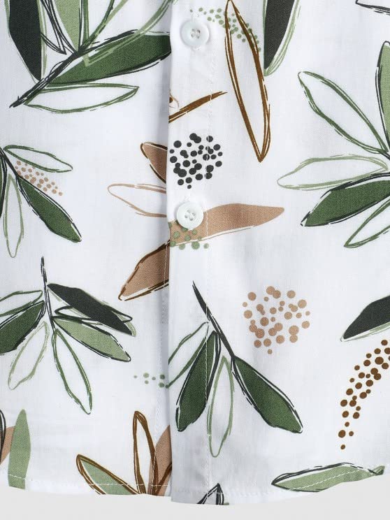 Leriya Fashion Men's Casual Cotton Shirt – Button Down Summer Shirt's for Men | Lightweight Textured Fabric | Perfect for Daily & Weekend Wear White