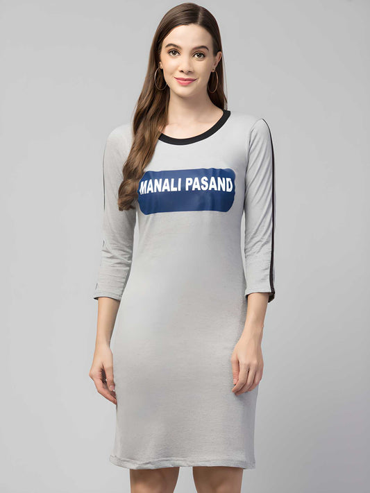 Women’s Cotton Graphic Print T-shirt Short Dress