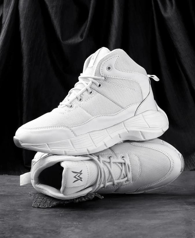 Men’s Stylish Lace-Up Casual Shoes – White