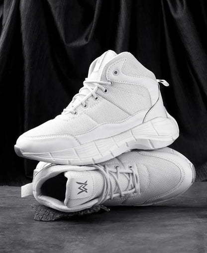 Men’s Stylish Lace-Up Casual Shoes – White