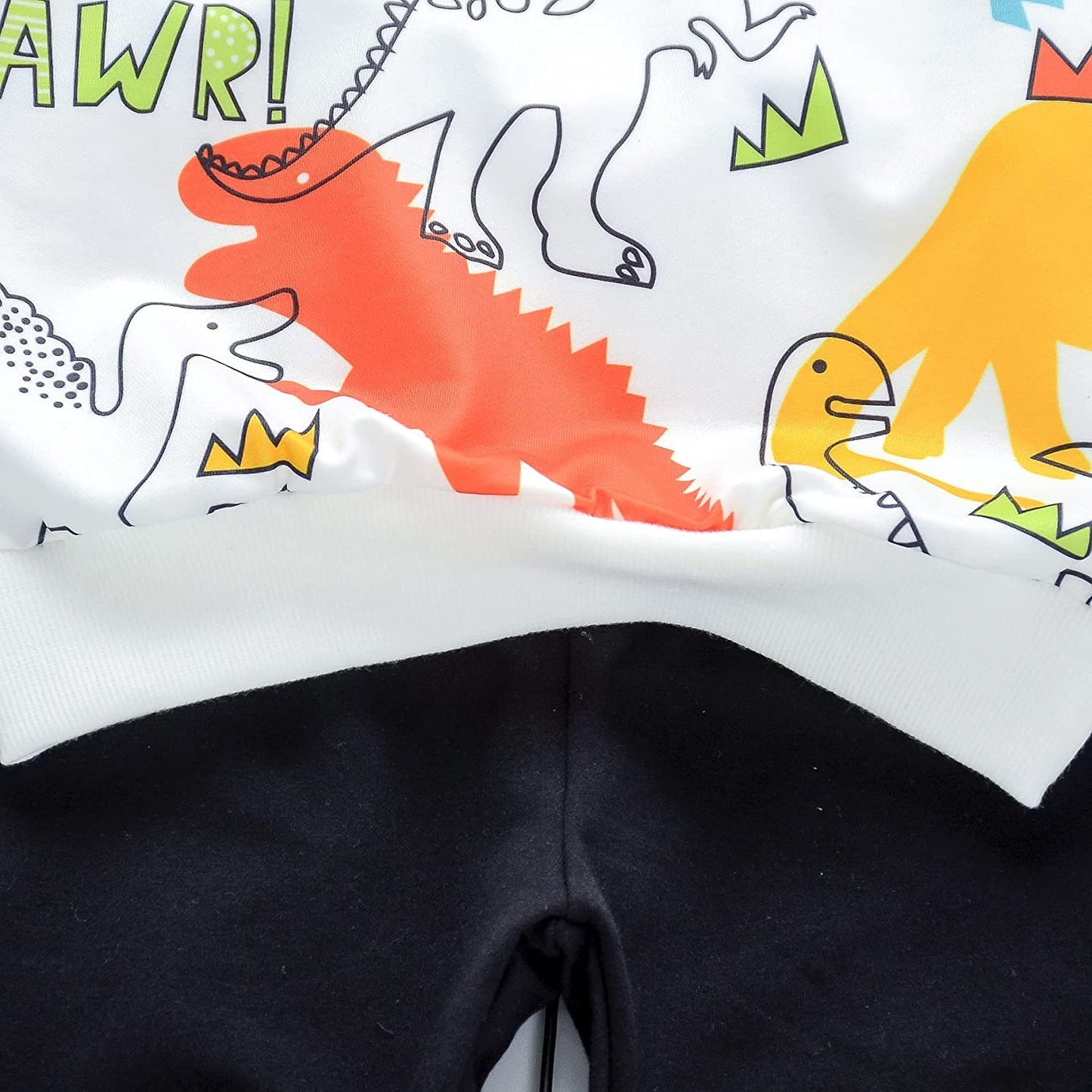 Googo Gaaga Boy's Cotton Printed Sweatshirt With Joggers In White Color Baby Boys Clothing Set (1.5-2 Years)