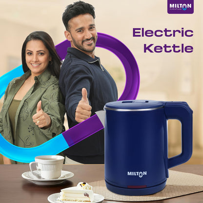 Milton Rapid Electric Kettle 1.8L | 1500 Watts | Stainless Steel Hot Water portable Electric Kettle for Home, Office | Auto Shut-Off with Wide Mouth | Cool-touch Handle and Single-Touch Lid Lock