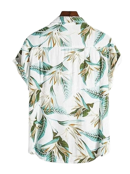 Leriya Fashion Men's Casual Cotton Shirt – Button Down Summer Shirt's for Men | Lightweight Textured Fabric | Perfect for Daily & Weekend Wear White