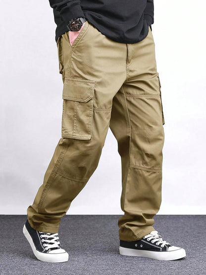 Lymio Men Cargo || Men Cargo Pants Cotton || Casual Cargos Pant (Cargo-46-Grey-L)
