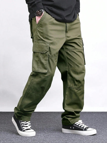 Lymio Men Cargo || Men Cargo Pants Cotton || Casual Cargos Pant (Cargo-46-Grey-L)