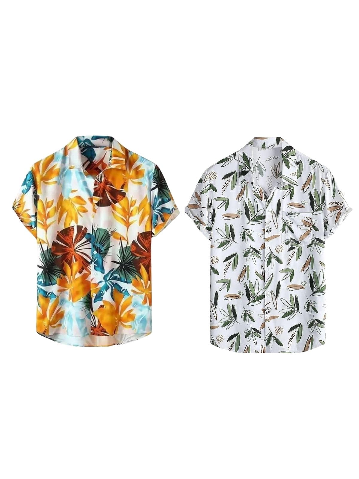 Leriya Fashion Men's Casual Cotton Shirt – Button Down Summer Shirt's for Men | Lightweight Textured Fabric | Perfect for Daily & Weekend Wear White