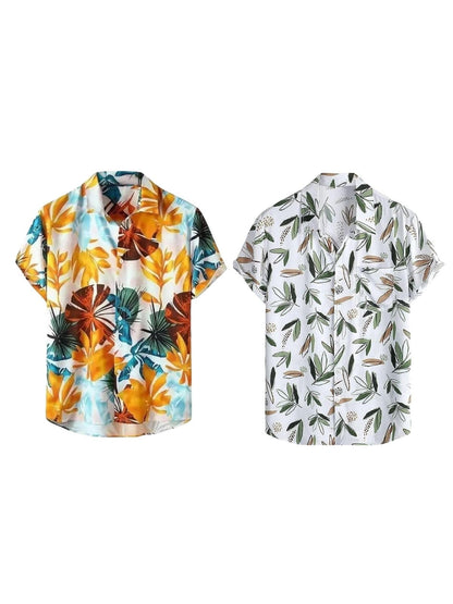 Leriya Fashion Men's Casual Cotton Shirt – Button Down Summer Shirt's for Men | Lightweight Textured Fabric | Perfect for Daily & Weekend Wear White