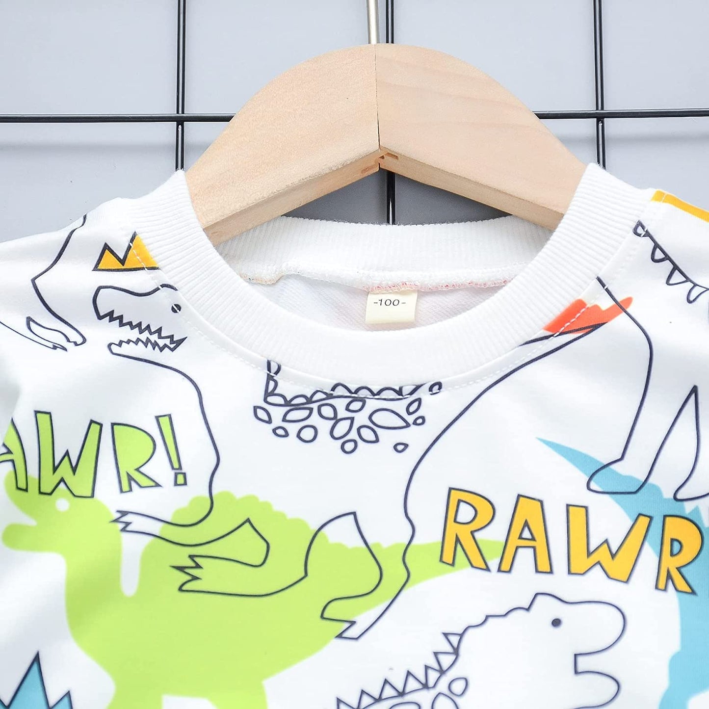 Googo Gaaga Boy's Cotton Printed Sweatshirt With Joggers In White Color Baby Boys Clothing Set (1.5-2 Years)