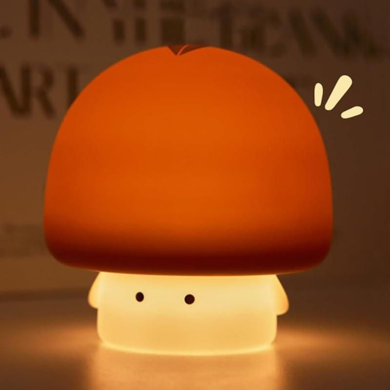Mushroom Night Silicone Lamp – Rechargeable LED Night Light