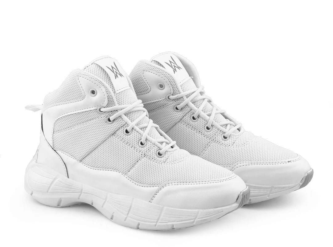 Men’s Stylish Lace-Up Casual Shoes – White