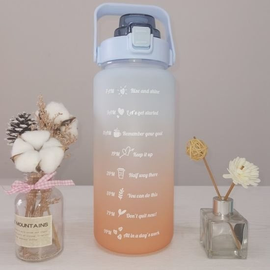 Premium motivation Gradient Motivational Water Bottle – Time Marker, BPA-Free, Leak-Proof