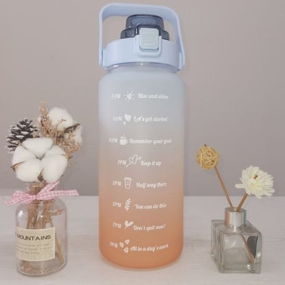 Premium motivation Gradient Motivational Water Bottle – Time Marker, BPA-Free, Leak-Proof